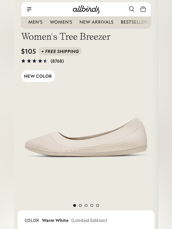 allbirds Shoes - allbirds Women’s Tree Breezer Ballet Flat — Light Beige